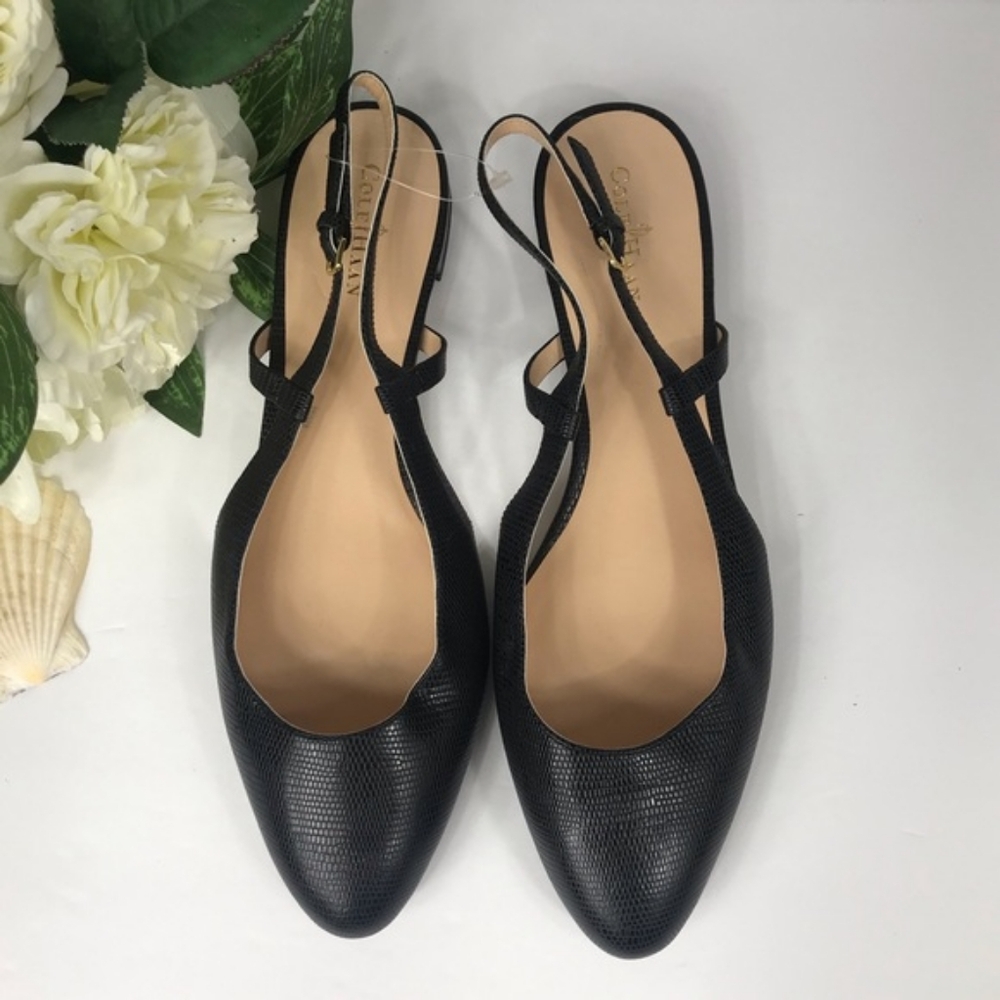 Cole Haan Round Toe Slingback Flats,Sz.5B